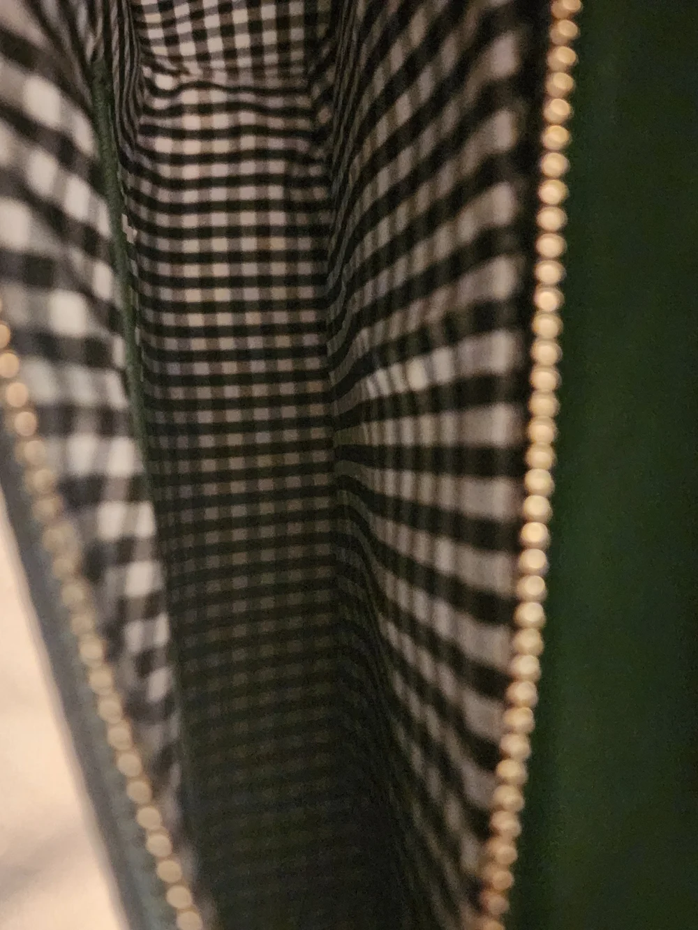 Emerald Green Ella Cherie Top-Handle Satchel with Gold Charm/Gingham Interior